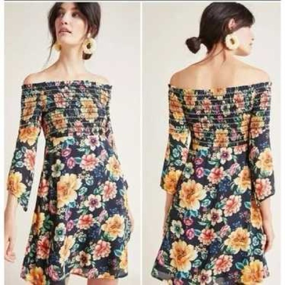 NWT FARM Rio x Anthropologie Sasha Off The Shoulder Dress Size XS - Picture 2 of 10